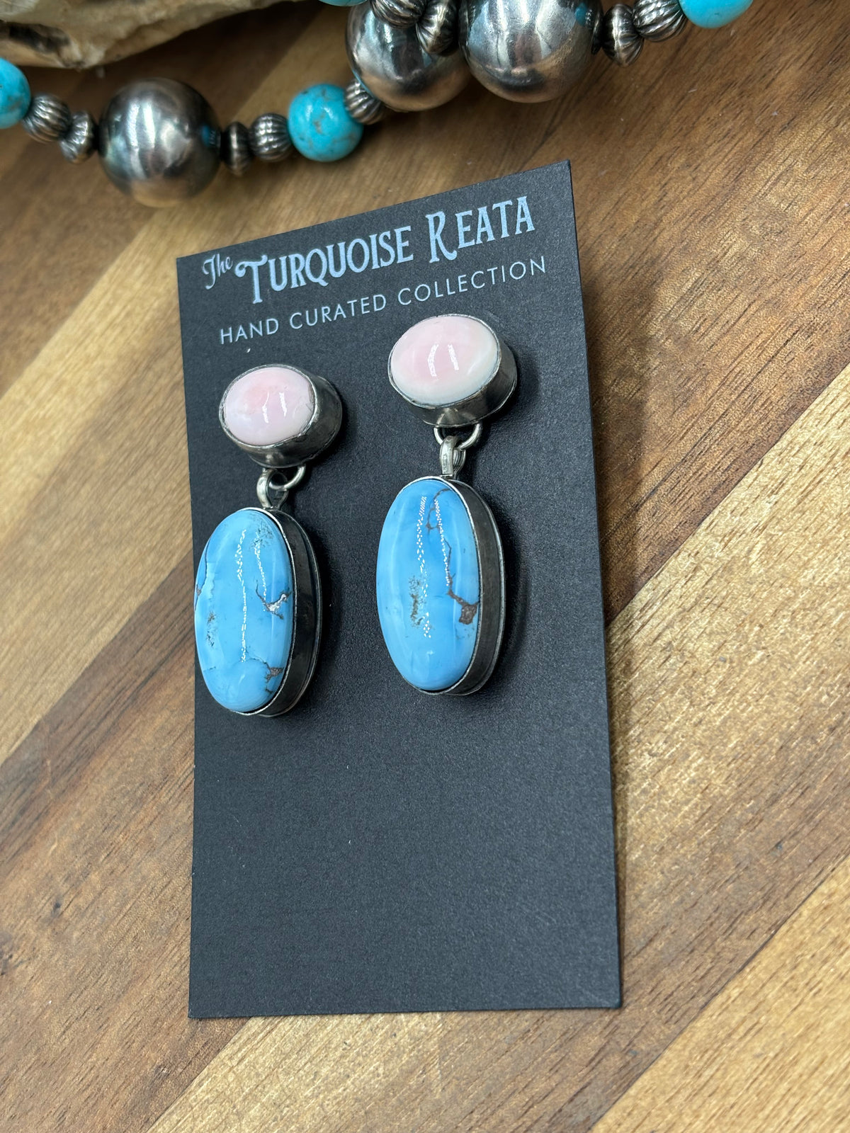 Pink Conch & Golden Hills #917-8 Earrings