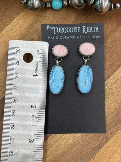 Pink Conch & Golden Hills #917-8 Earrings