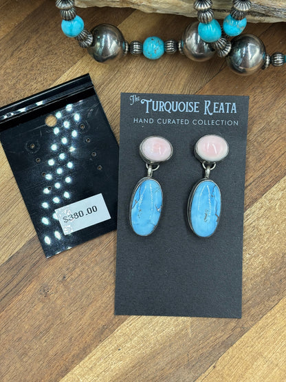 Pink Conch & Golden Hills #917-8 Earrings