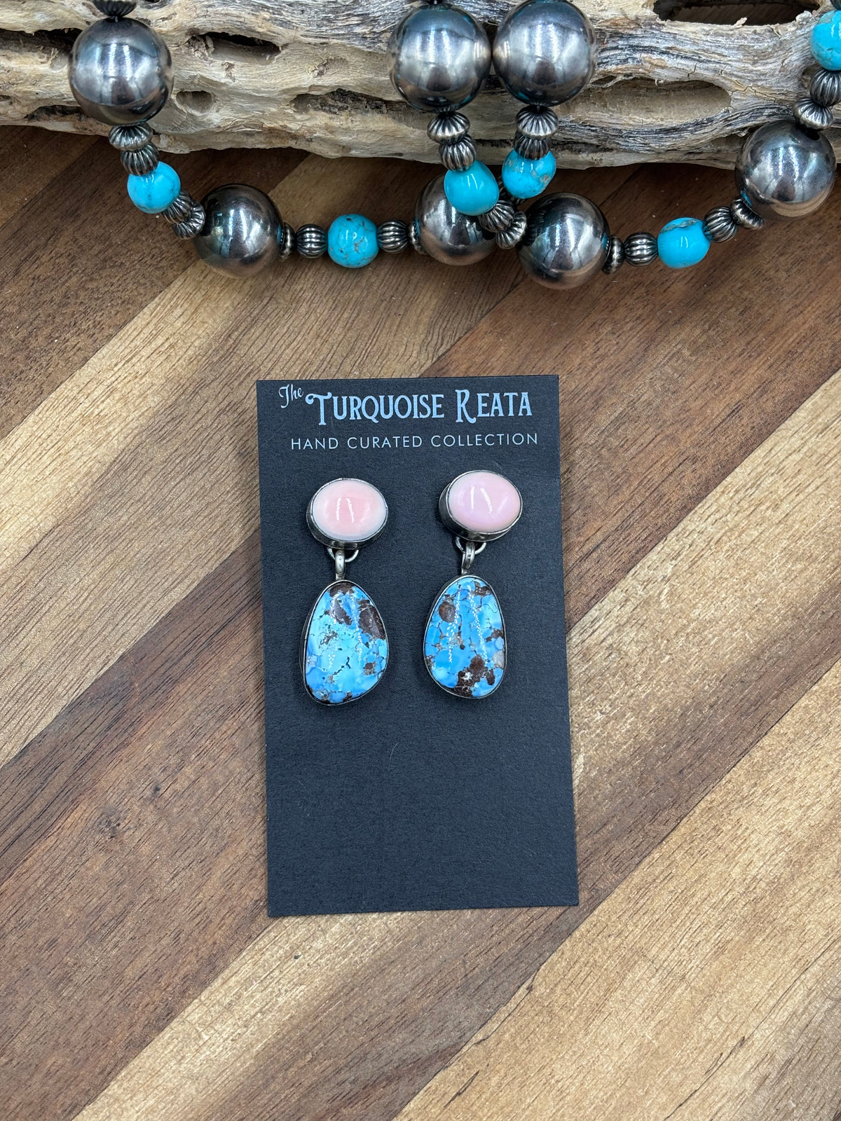 Pink Conch & Golden Hills #917-9 Earrings