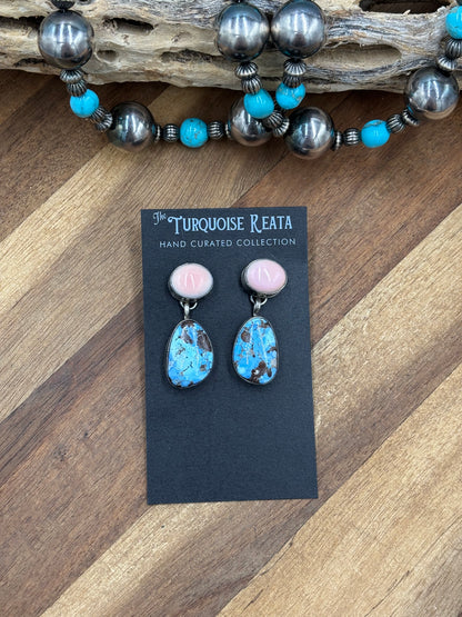 Pink Conch & Golden Hills #917-9 Earrings
