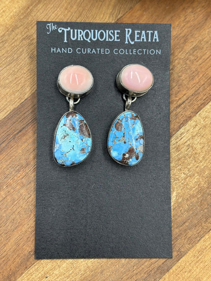 Pink Conch & Golden Hills #917-9 Earrings