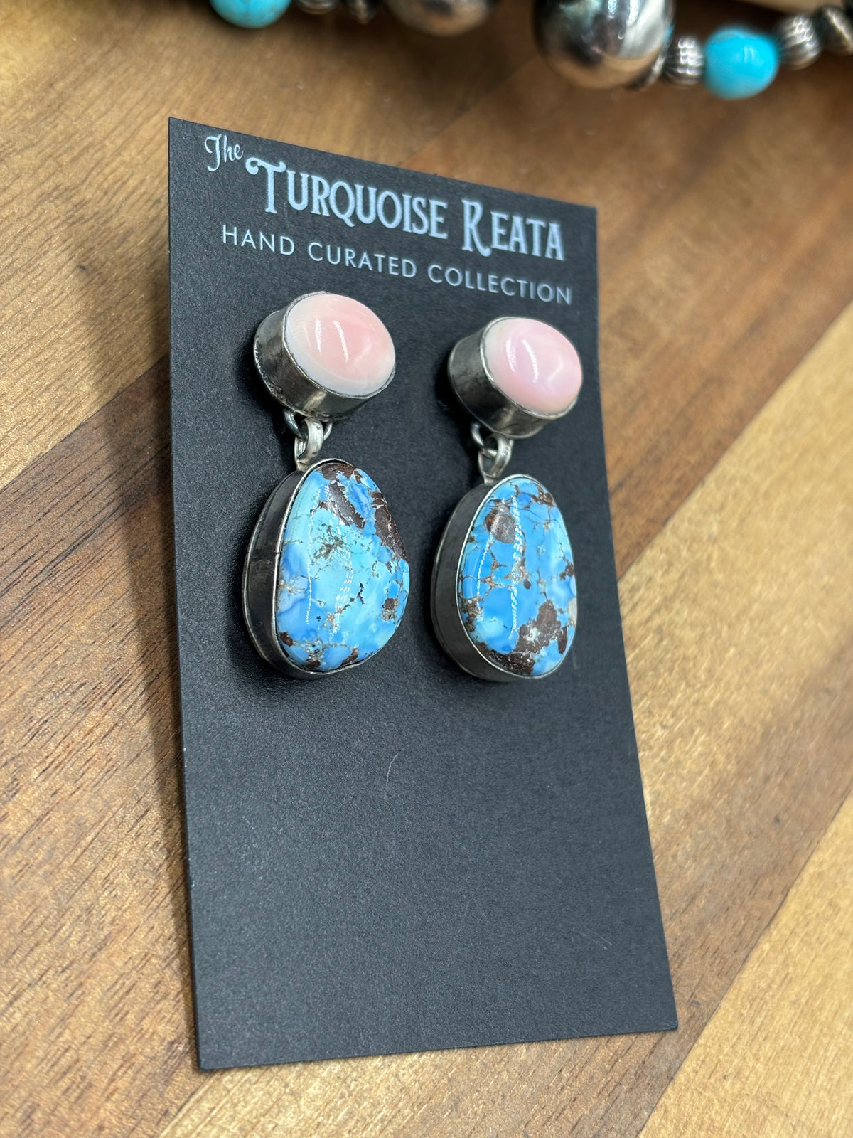 Pink Conch & Golden Hills #917-9 Earrings