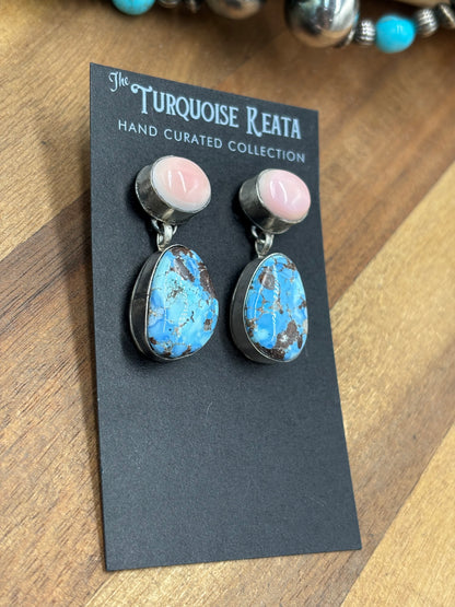 Pink Conch & Golden Hills #917-9 Earrings