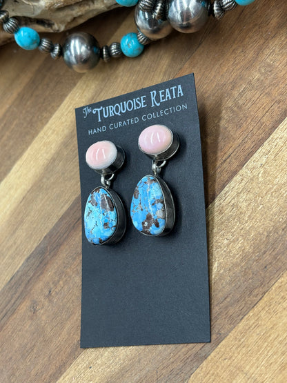Pink Conch & Golden Hills #917-9 Earrings