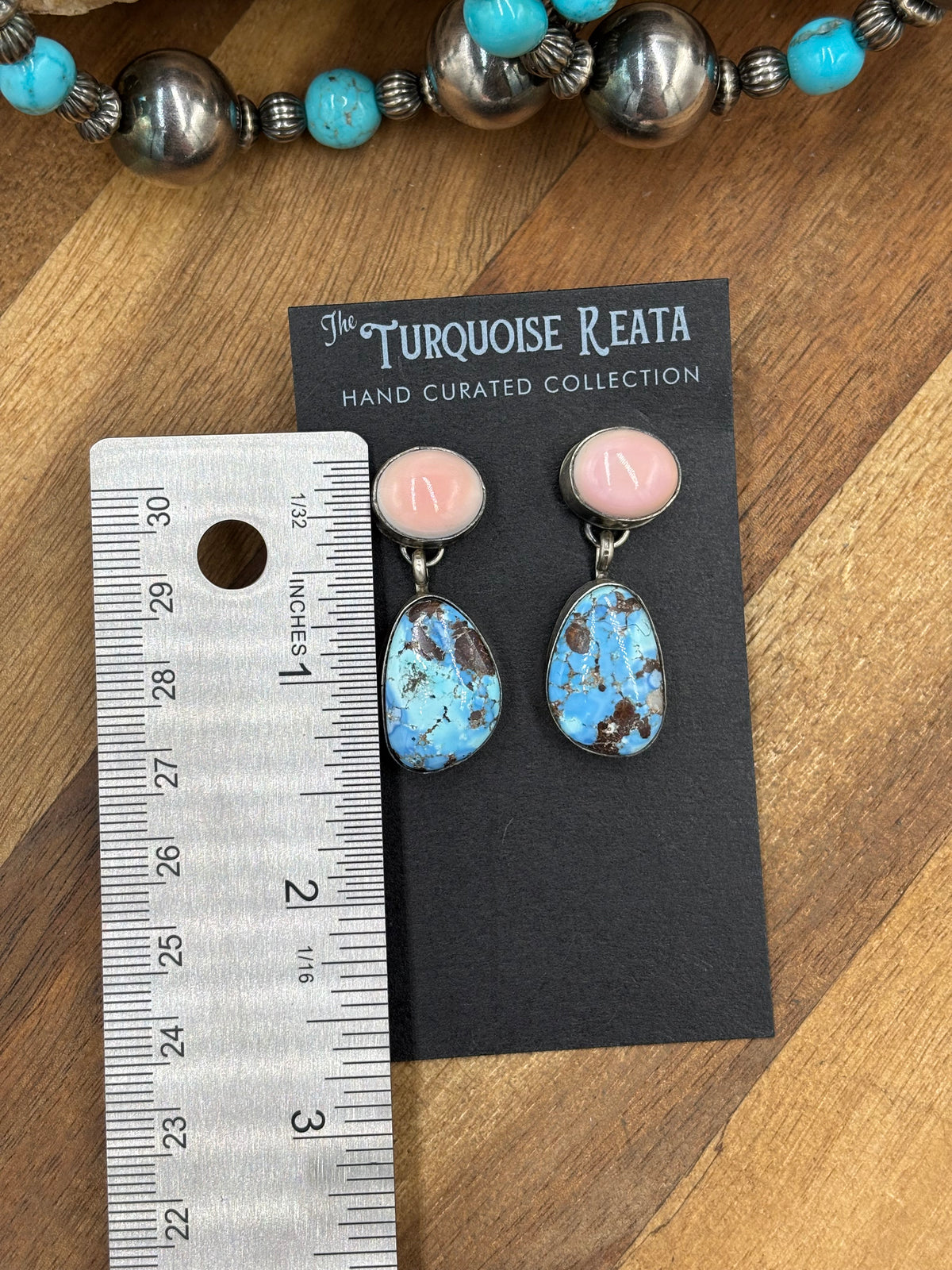 Pink Conch & Golden Hills #917-9 Earrings