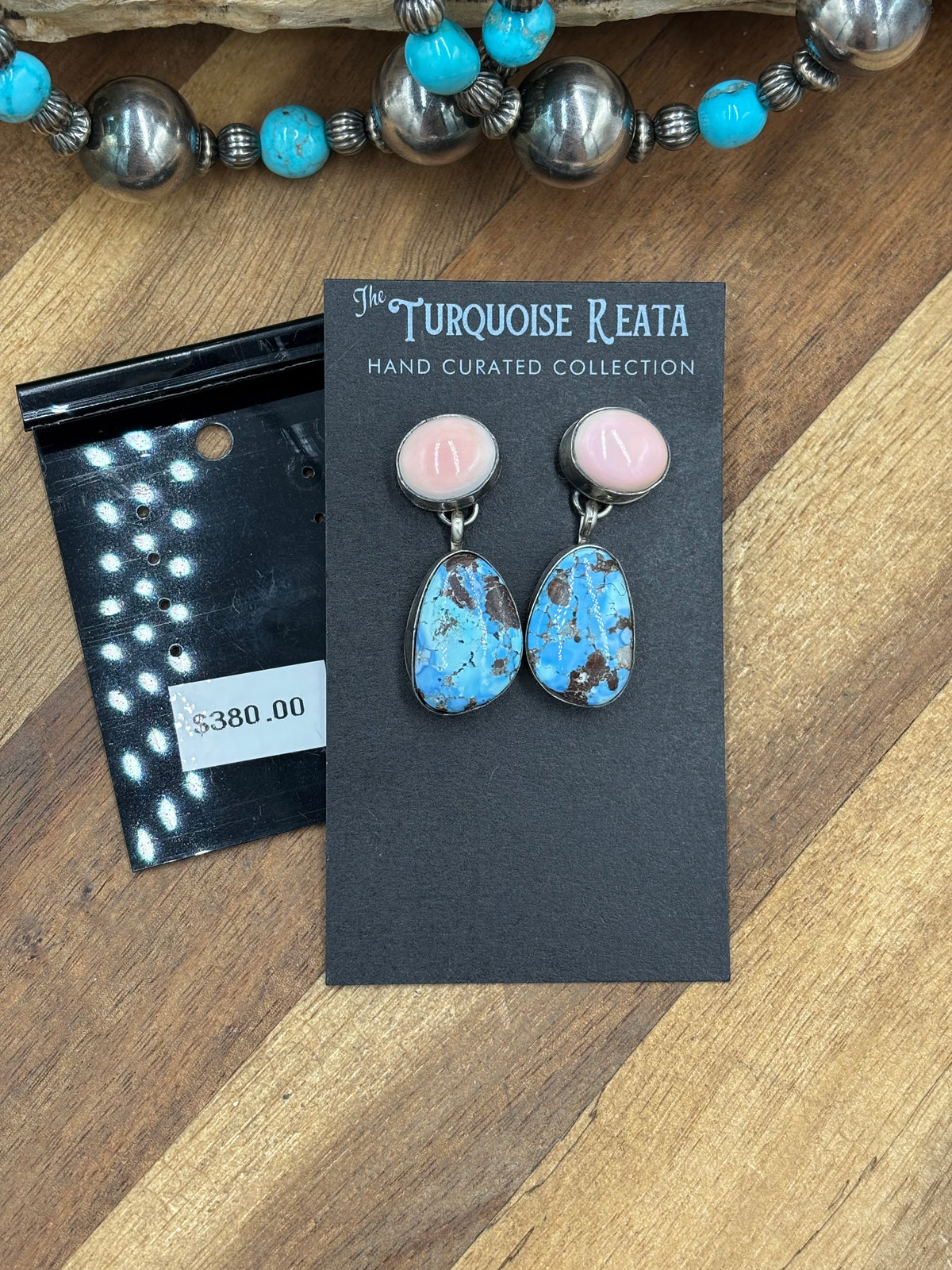 Pink Conch & Golden Hills #917-9 Earrings