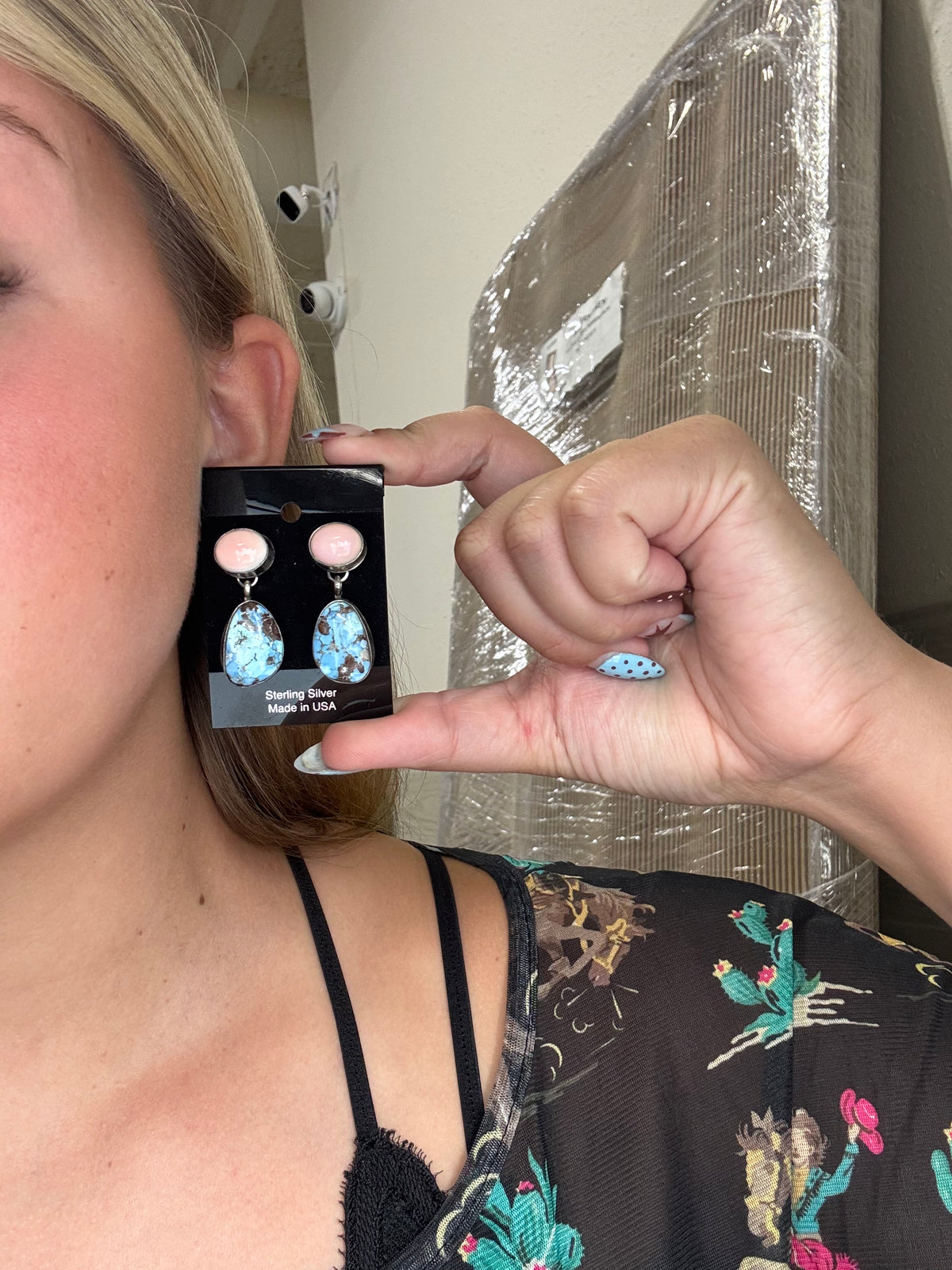 Pink Conch & Golden Hills #917-9 Earrings