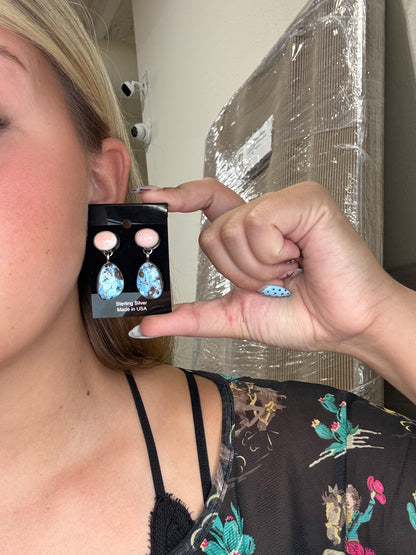 Pink Conch & Golden Hills #917-9 Earrings
