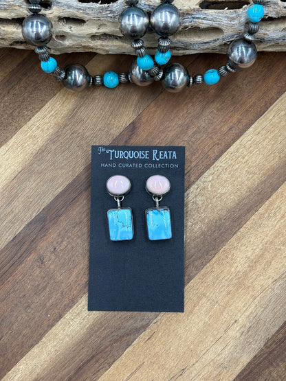 Pink Conch & Golden Hills #917-10 Earrings