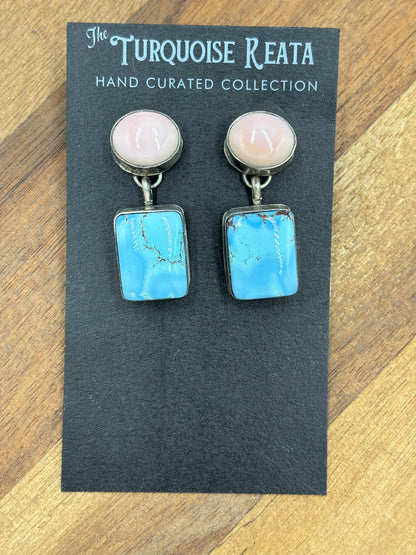 Pink Conch & Golden Hills #917-10 Earrings