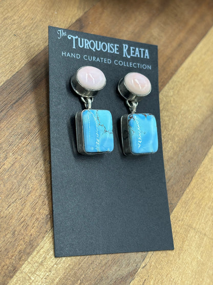 Pink Conch & Golden Hills #917-10 Earrings