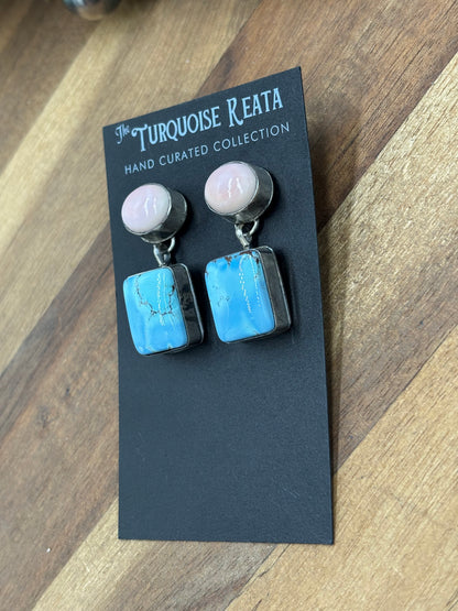 Pink Conch & Golden Hills #917-10 Earrings