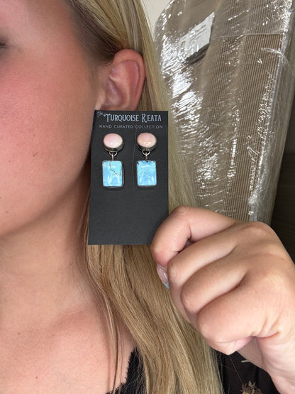 Pink Conch & Golden Hills #917-10 Earrings