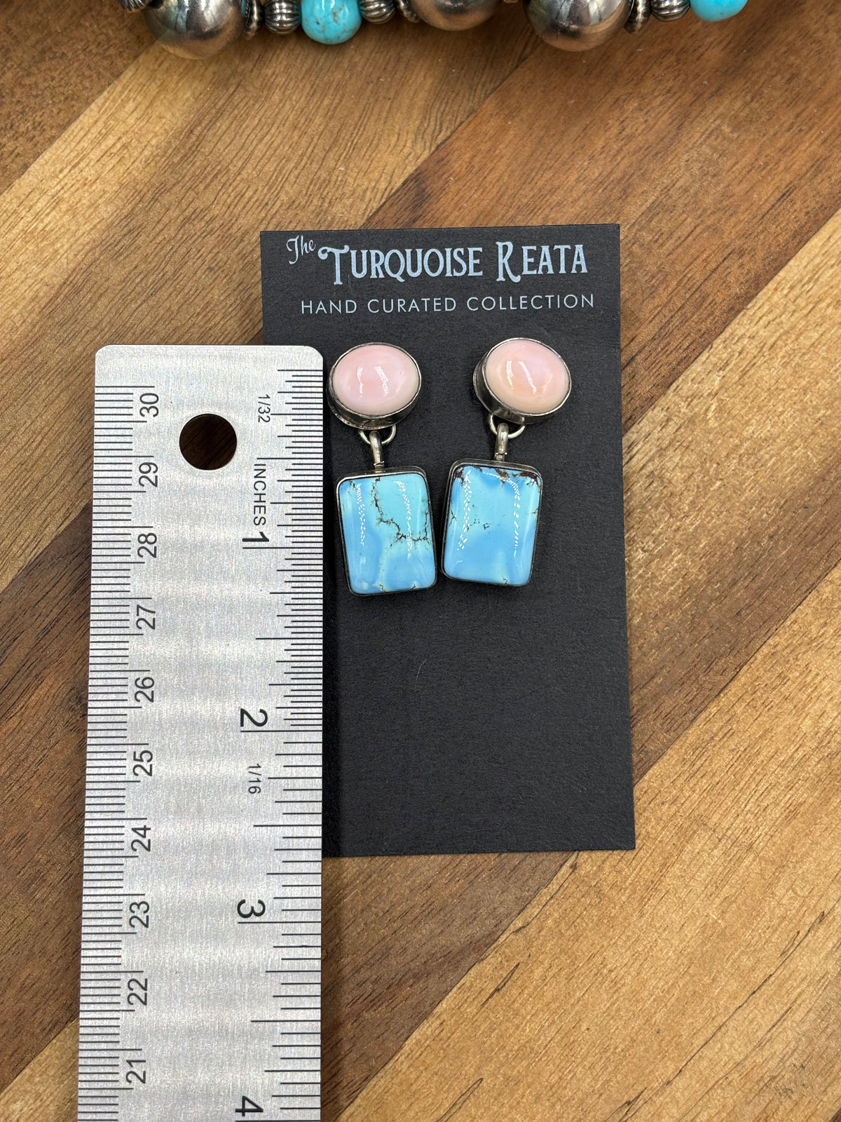Pink Conch & Golden Hills #917-10 Earrings