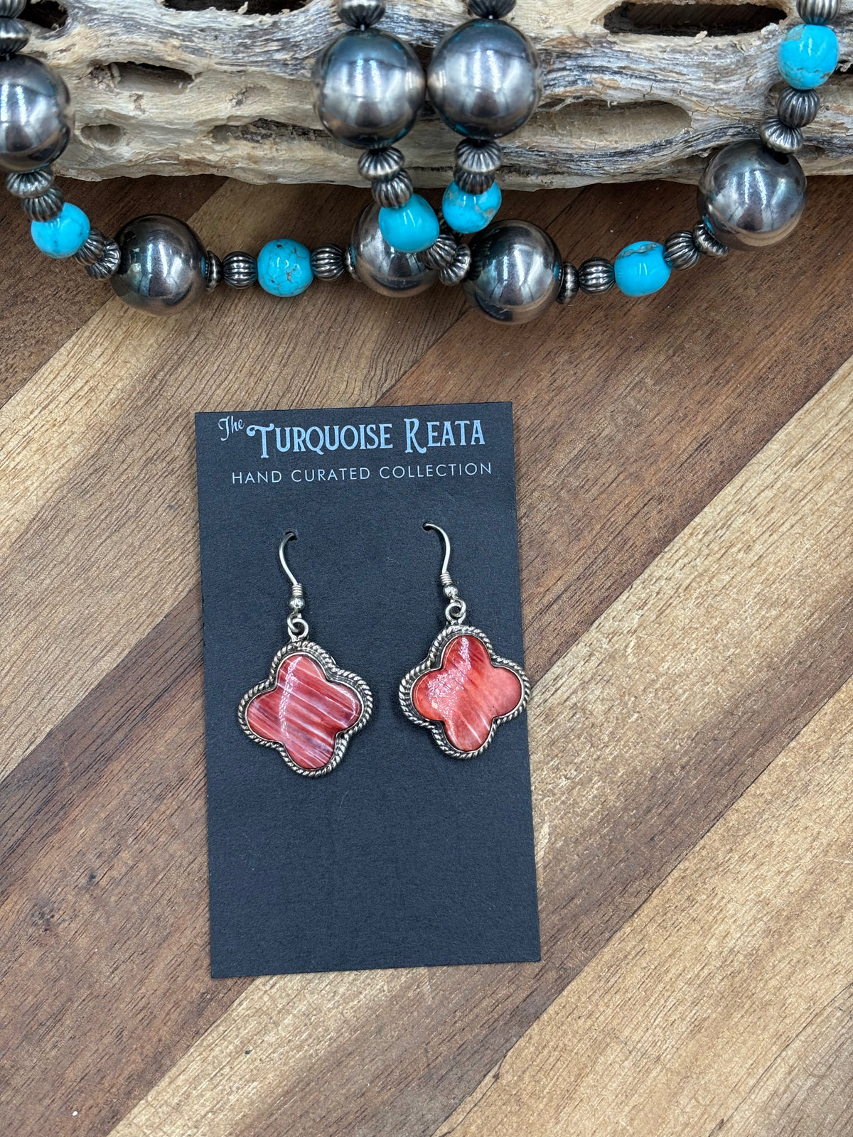 Red Spiny #917-11 Earrings