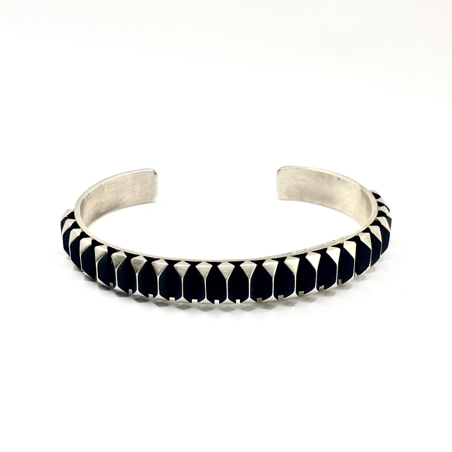 Sterling Cuff By Leander Tahe, Navajo