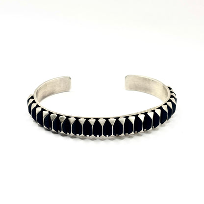 Sterling Cuff By Leander Tahe, Navajo