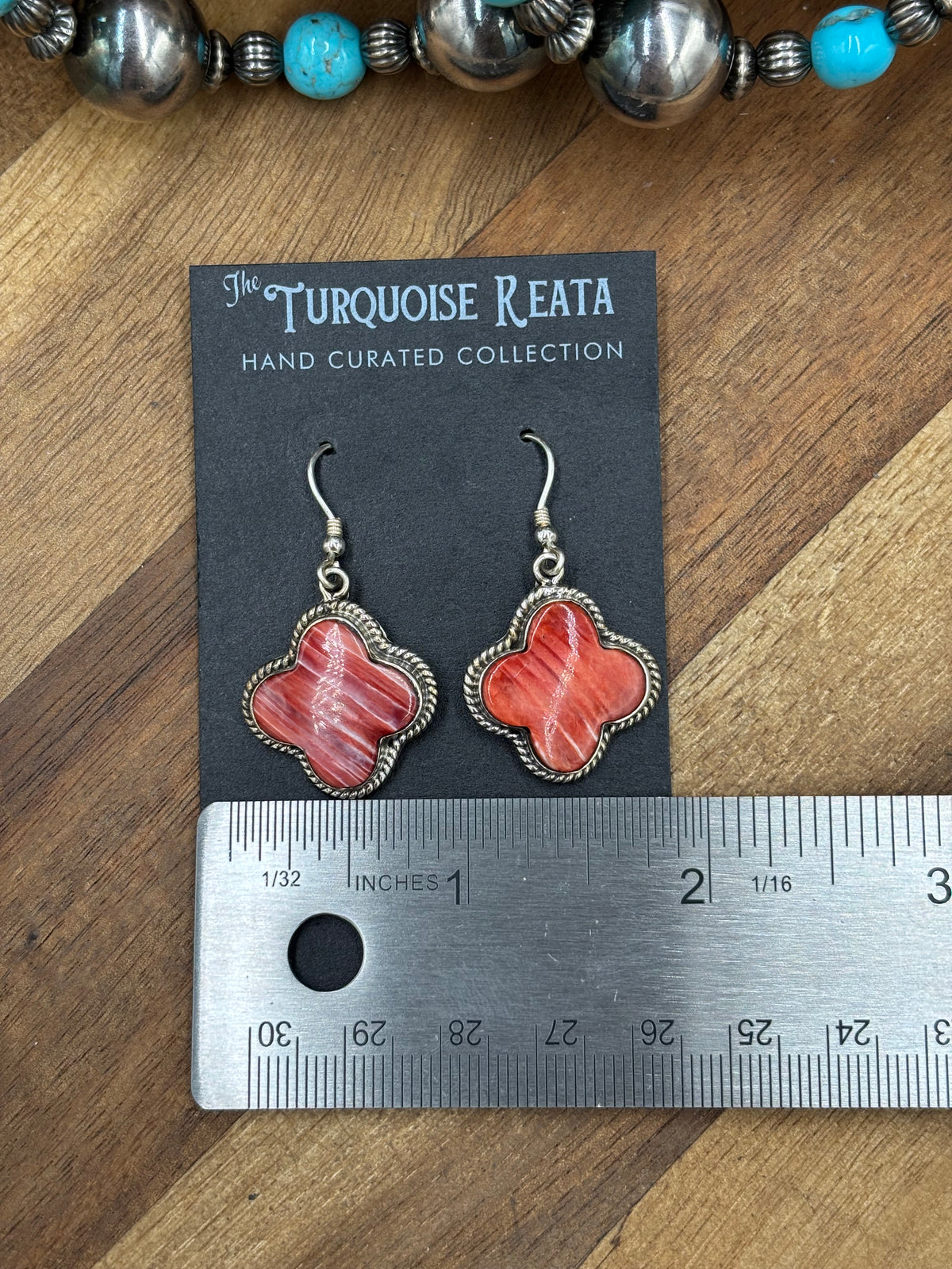 Red Spiny #917-11 Earrings