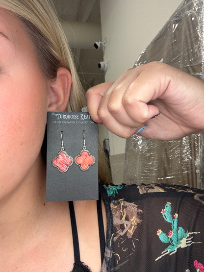 Red Spiny #917-11 Earrings