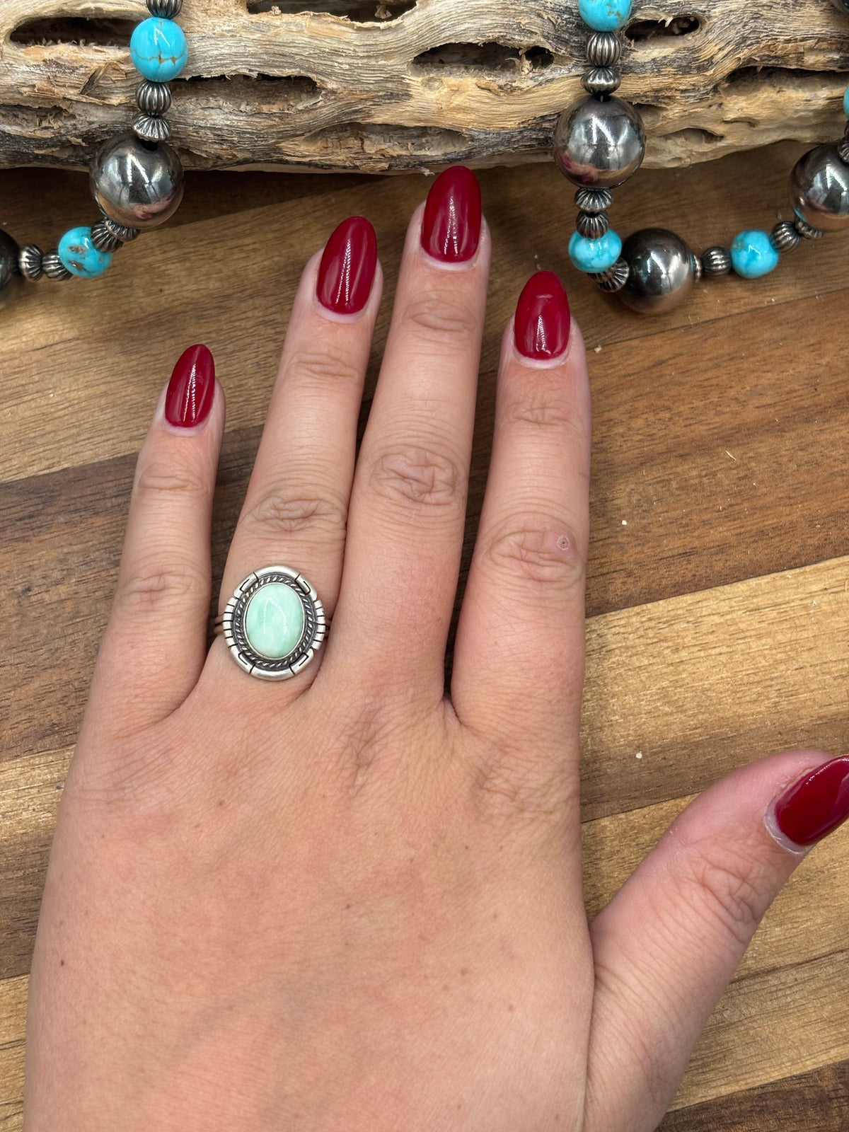 Paloma #930-5 Ring Size 8.25 by Donovan Skeets, Navajo