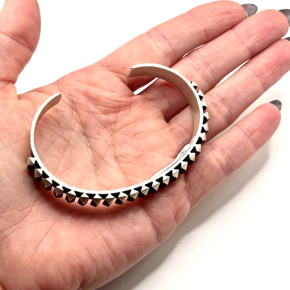 Sterling Cuff By Leander Tahe, Navajo