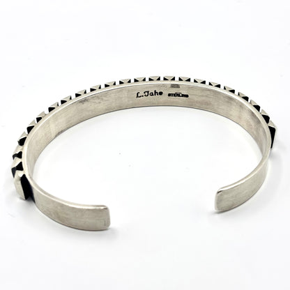 Sterling Cuff By Leander Tahe, Navajo
