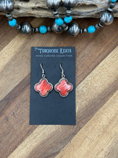 Red Spiny #917-12 Earrings