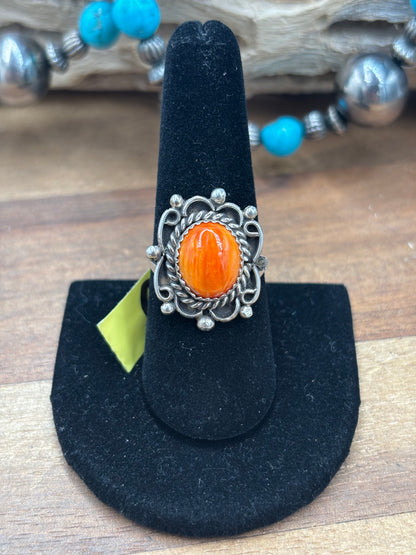 Orange Spiny #930-7 Ring Size 8.5