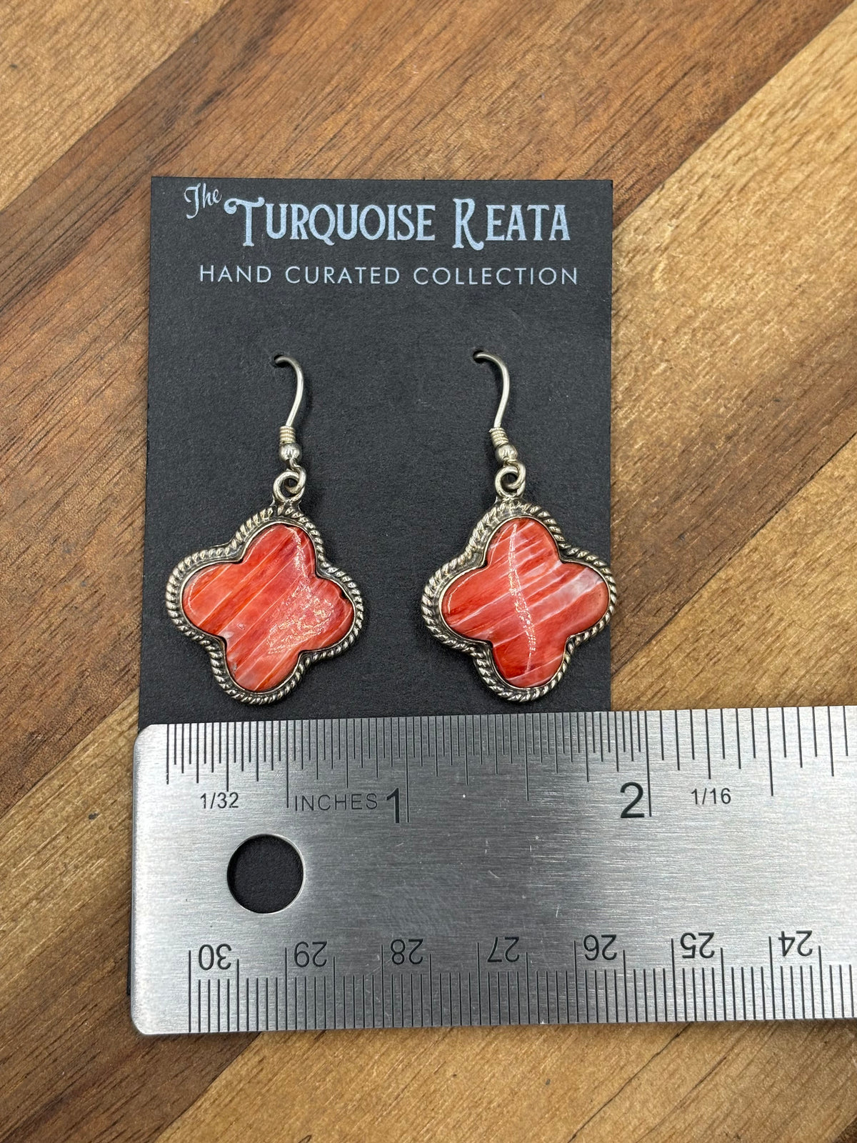 Red Spiny #917-12 Earrings