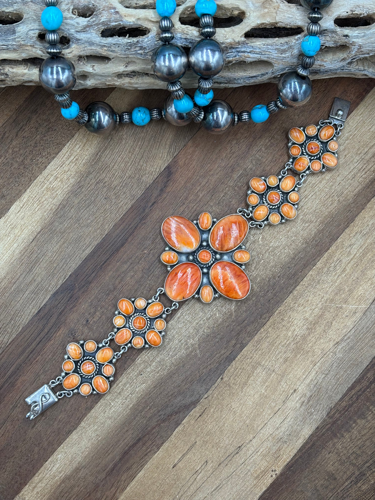 Orange Spiny #917-13 Bracelet by Federico Jiminez