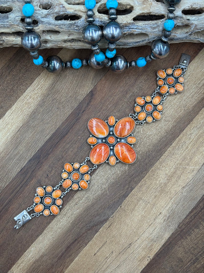 Orange Spiny #917-13 Bracelet by Federico Jiminez