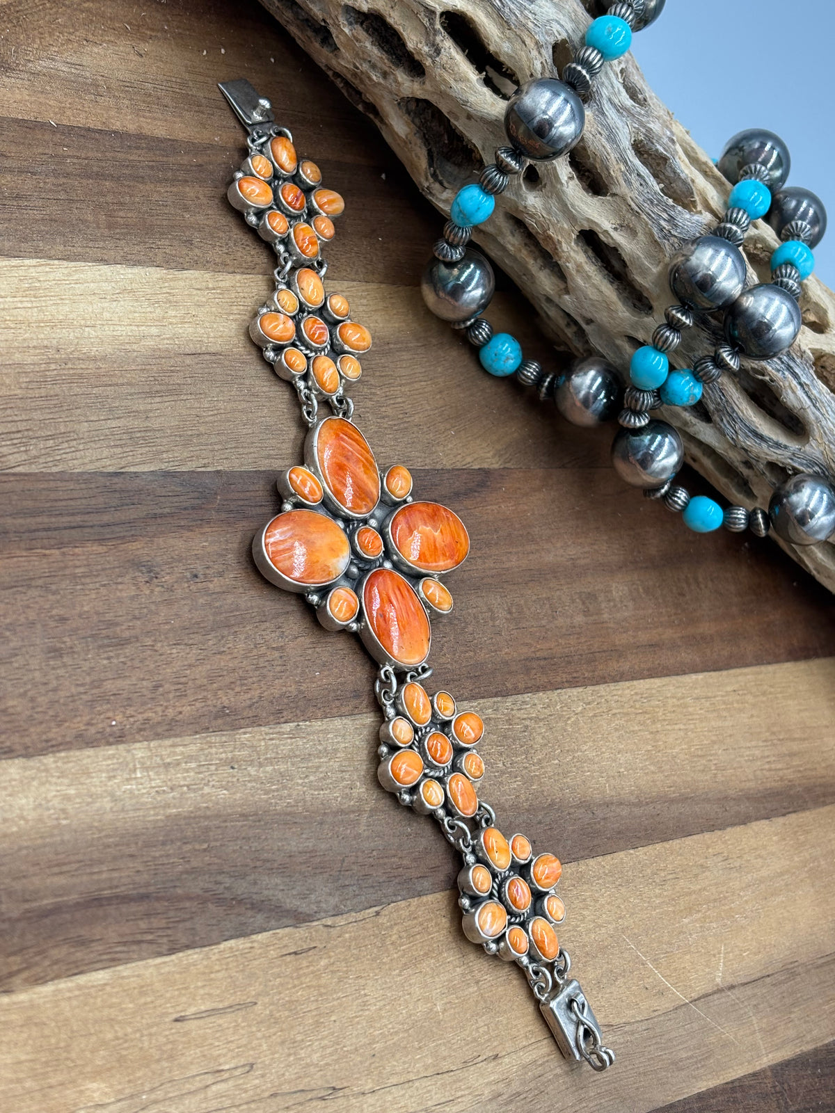 Orange Spiny #917-13 Bracelet by Federico Jiminez