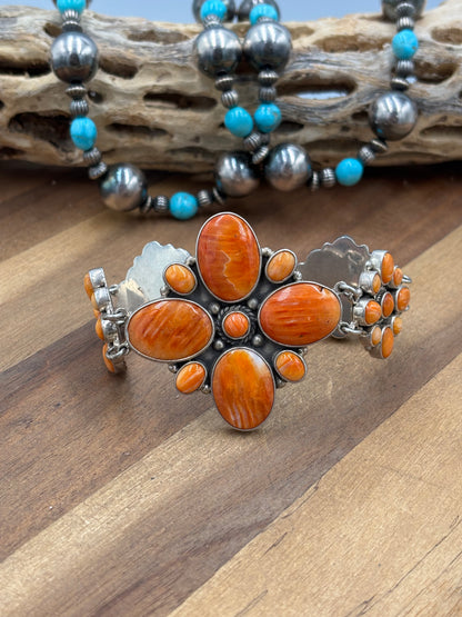 Orange Spiny #917-13 Bracelet by Federico Jiminez