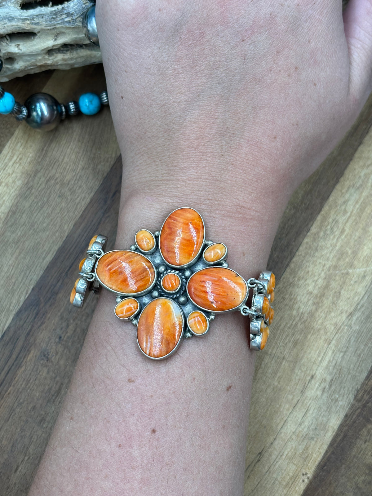 Orange Spiny #917-13 Bracelet by Federico Jiminez