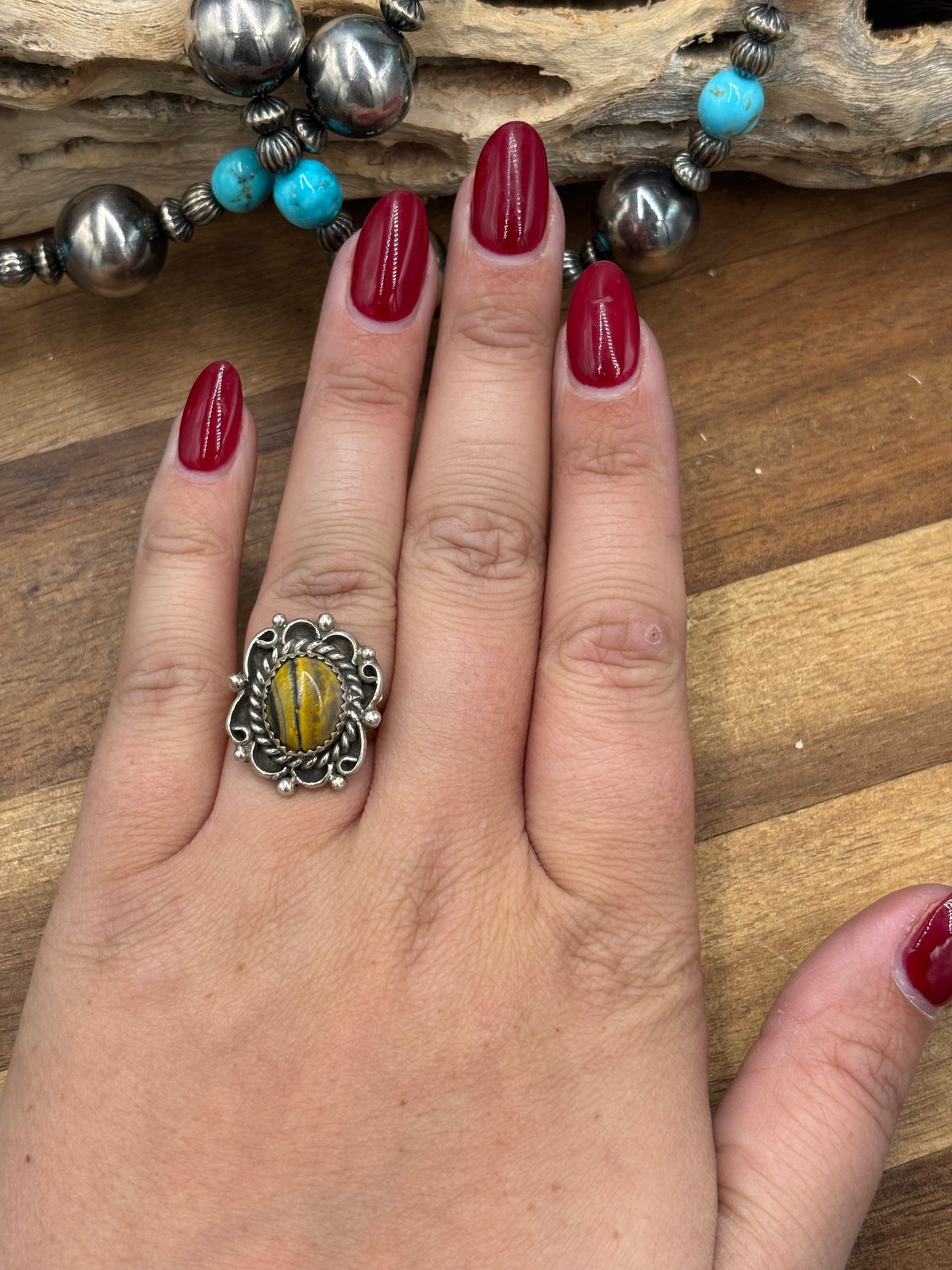 Bumble Bee Jasper #930-8 Ring Size 8