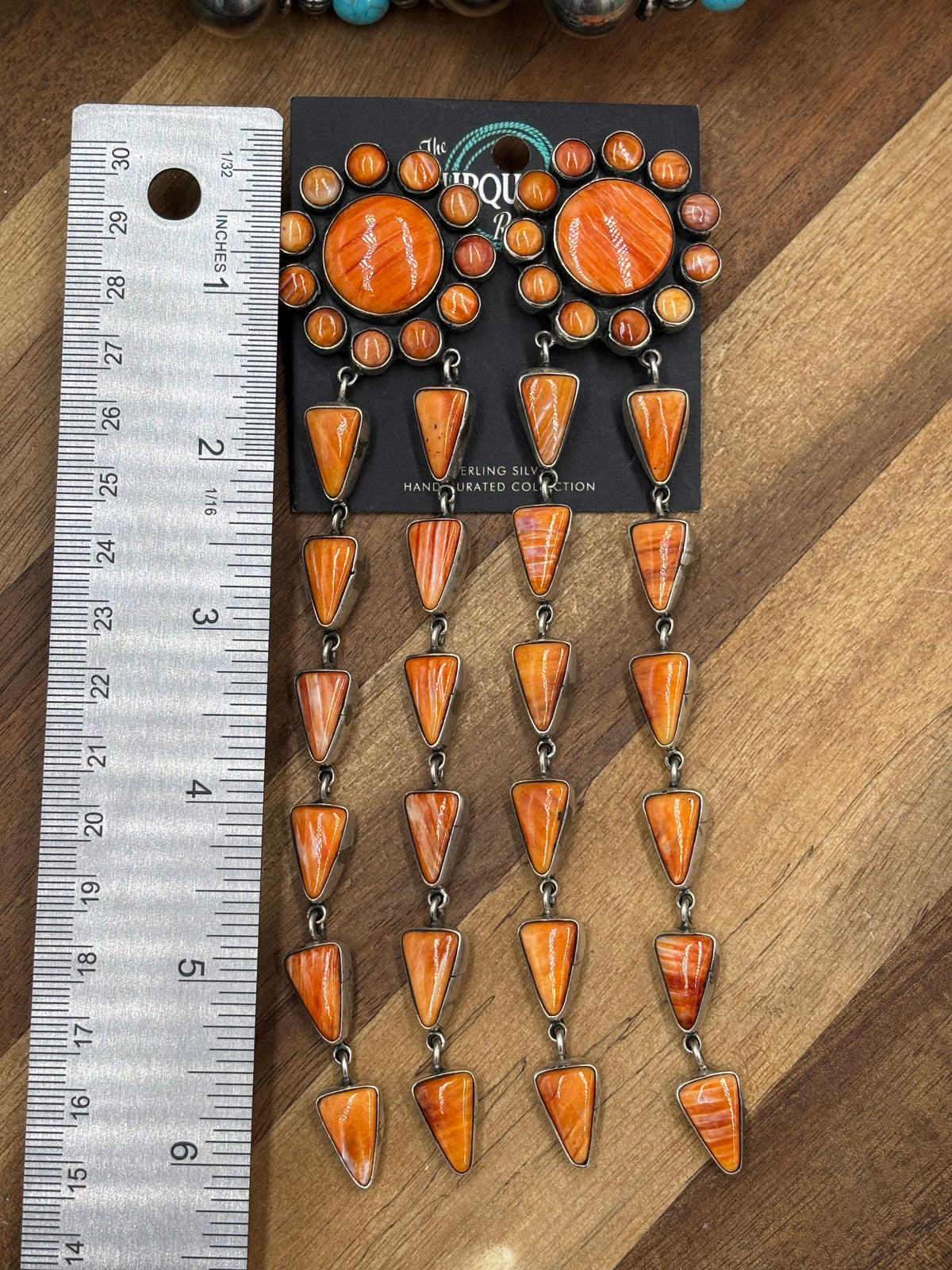 Orange Spiny #917-14 CLIP Earrings by Federico Jiminez