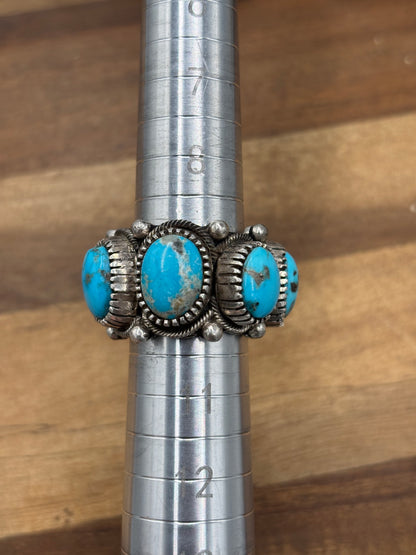 Turquoise #930-14 Size 10 Ring by Richard C Jim, Navajo