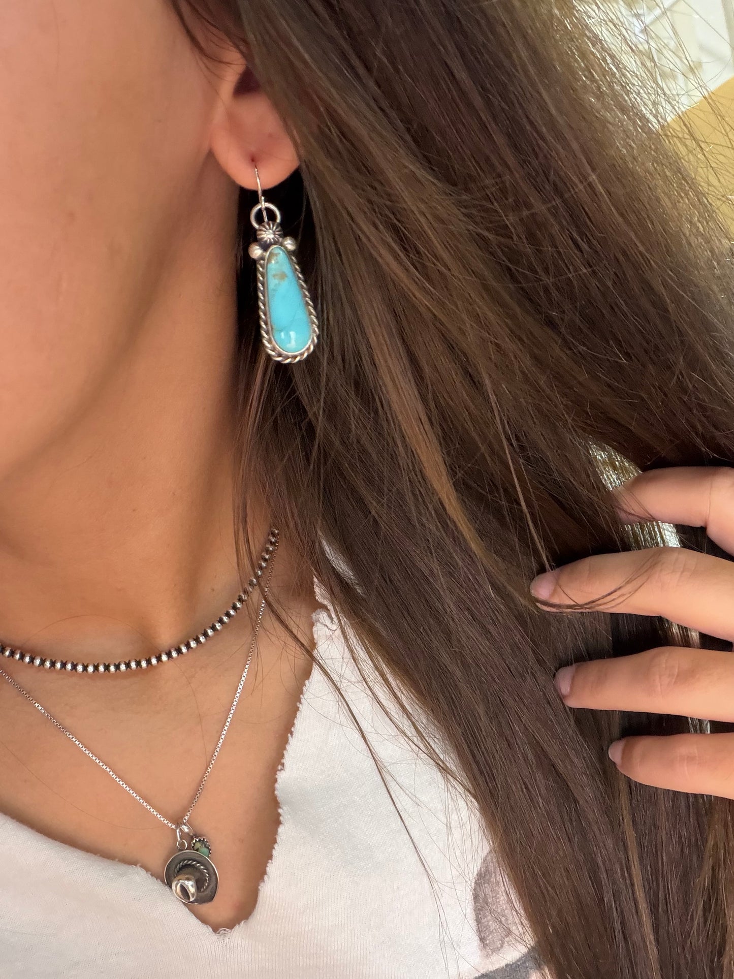 Mine #8 Earrings #722-1 by Irene Kee, Navajo