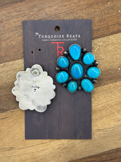 Turquoise #930-15 Cluster Earrings by Tricia Smith, Navajo