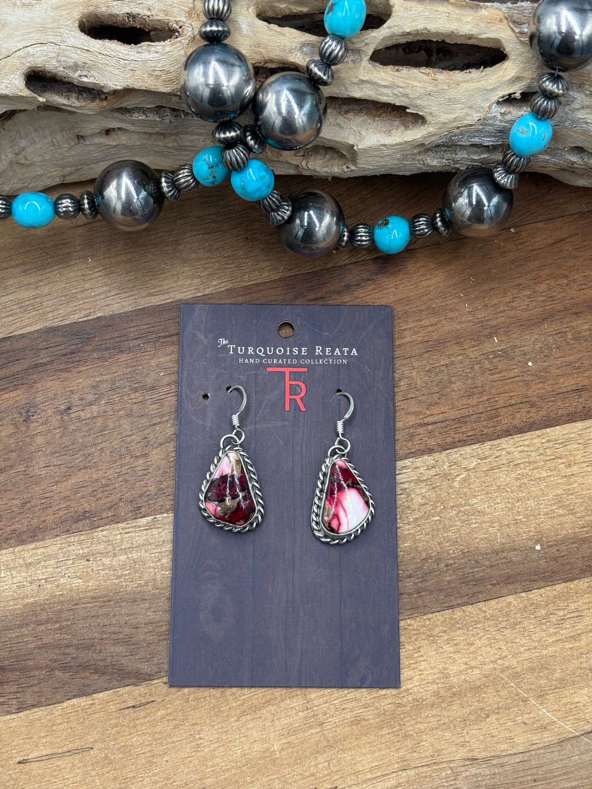 Rose Dahlia #930-16 Dangle Earrings By Trish Largo, Navajo