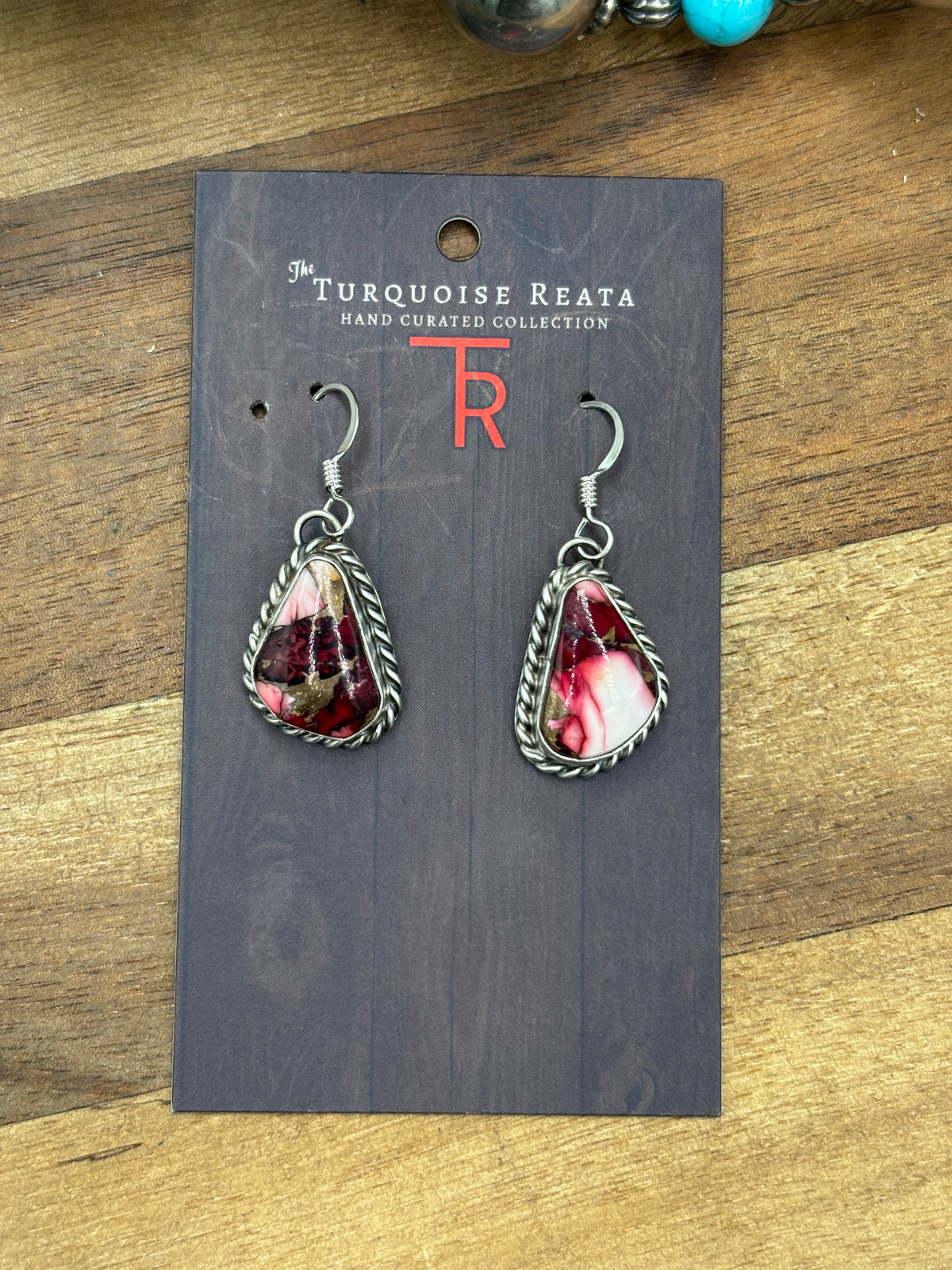 Rose Dahlia #930-16 Dangle Earrings By Trish Largo, Navajo
