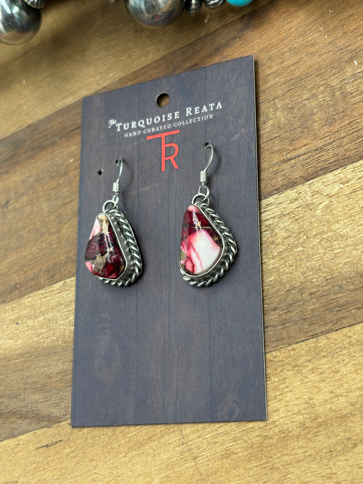 Rose Dahlia #930-16 Dangle Earrings By Trish Largo, Navajo
