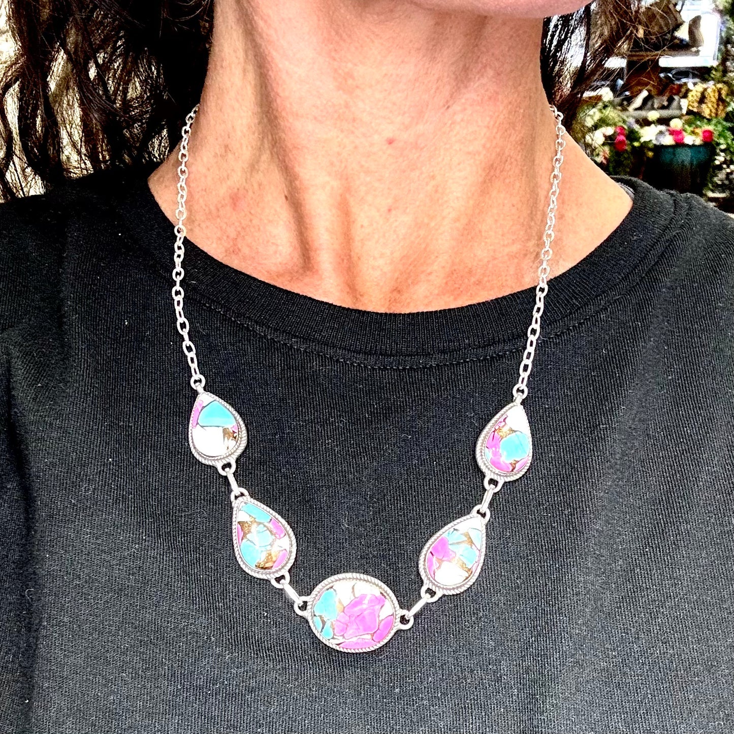 20" Cotton Candy choker necklace Hada Collection