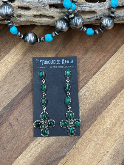 Malachite #917-19 Earrings