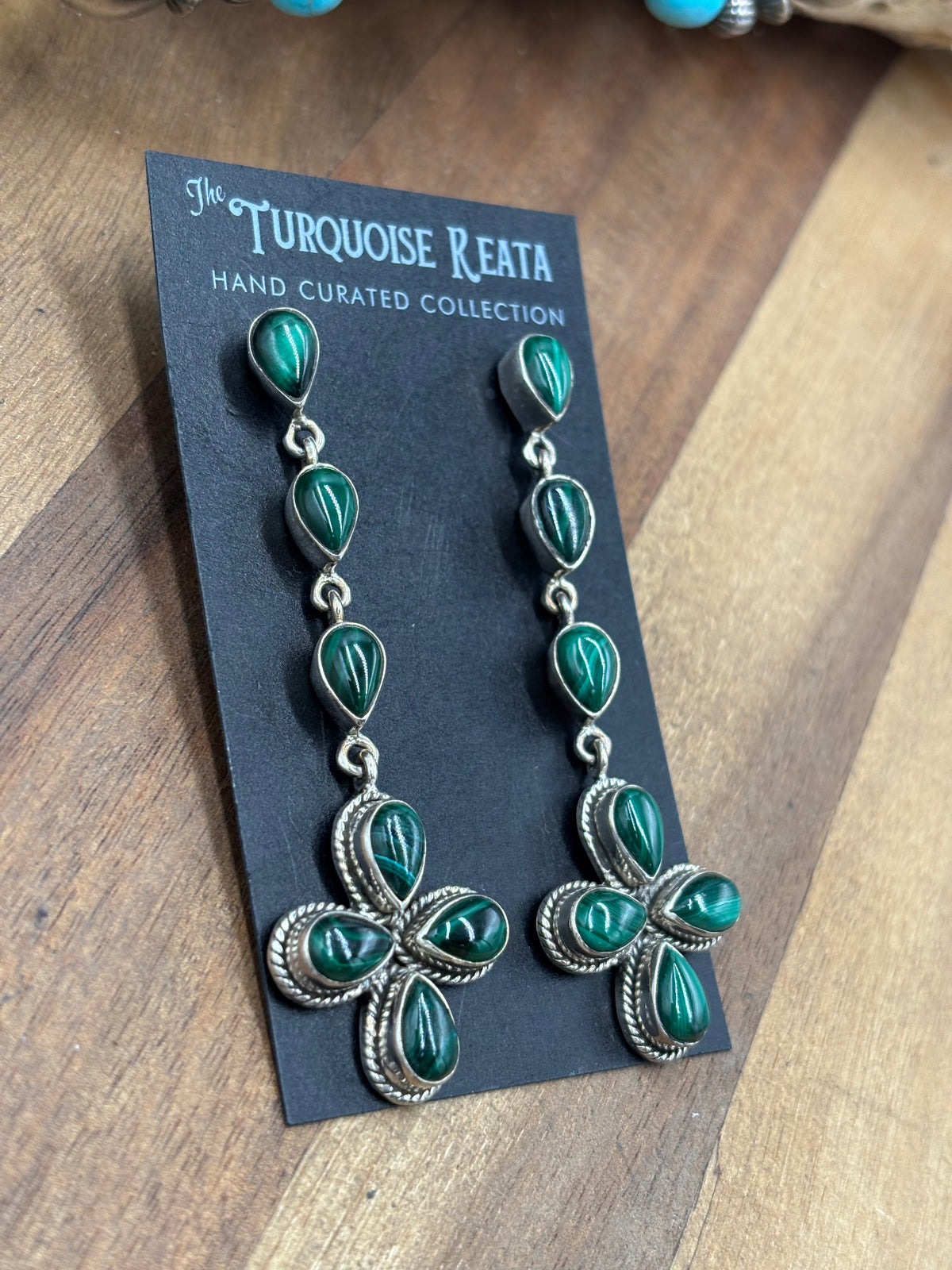 Malachite #917-19 Earrings