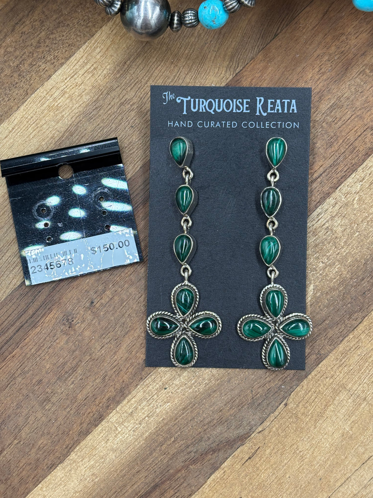 Malachite #917-19 Earrings