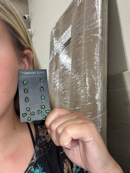 Malachite #917-19 Earrings