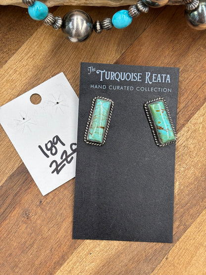 Turquoise #917-29 Bar Earrings by Judith Dixon, Navajo