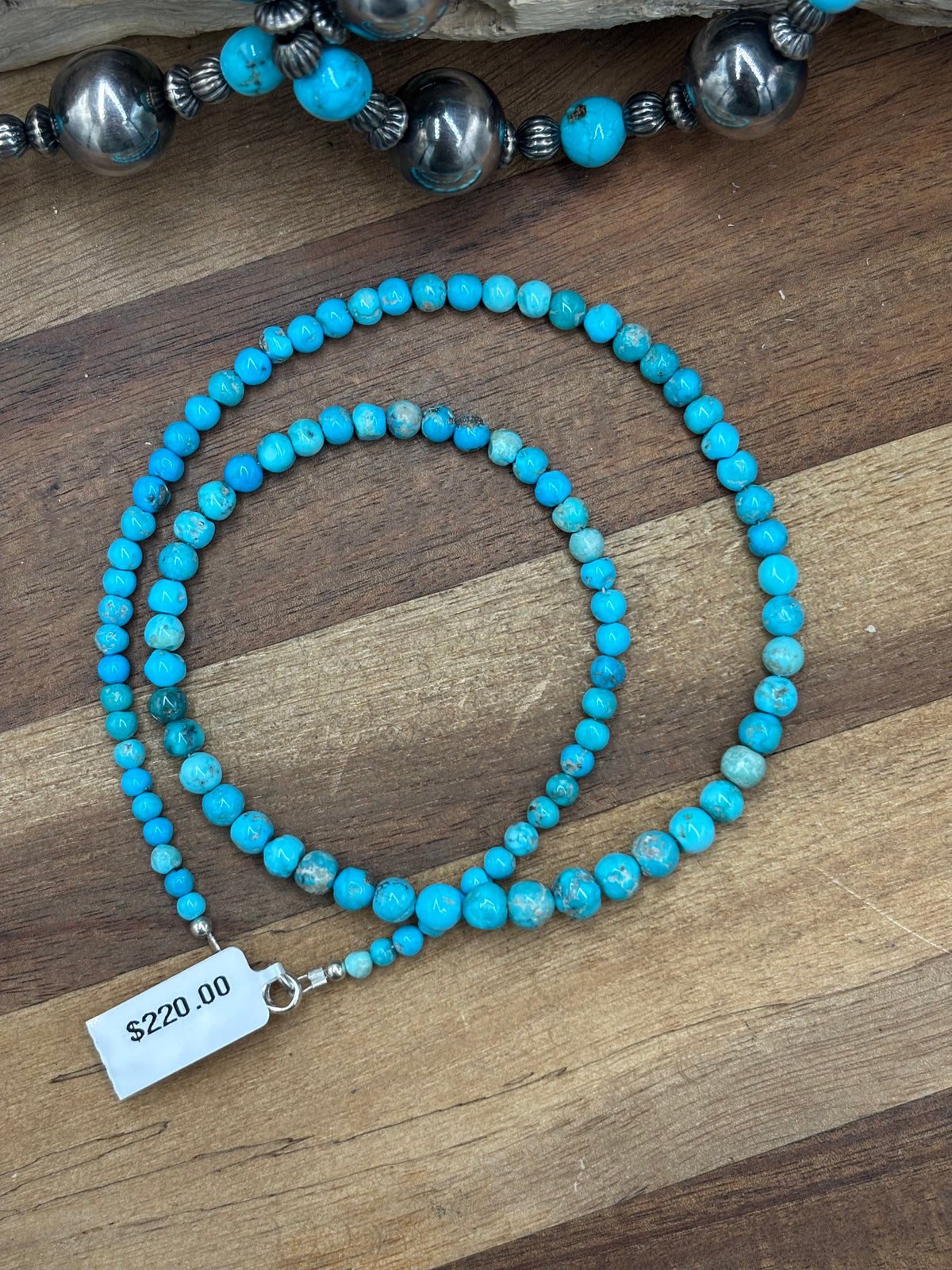 18" White Water #926-13 Turquoise Beaded Necklace